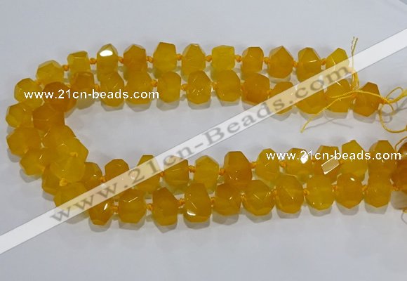 CNG6011 15.5 inches 10*14mm - 12*16mm faceted nuggets white jade beads