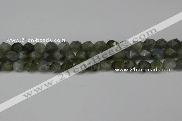CNG6108 15.5 inches 8mm faceted nuggets labradorite beads