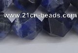 CNG6298 15.5 inches 14mm faceted nuggets sodalite beads