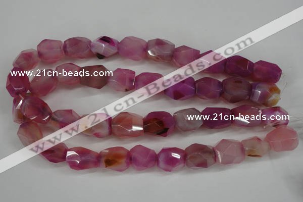 CNG687 15.5 inches 15*18mm - 18*20mm faceted nuggets agate beads