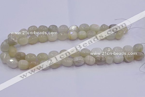 CNG6892 15.5 inches 10*12mm - 10*15mm nuggets moonstone beads
