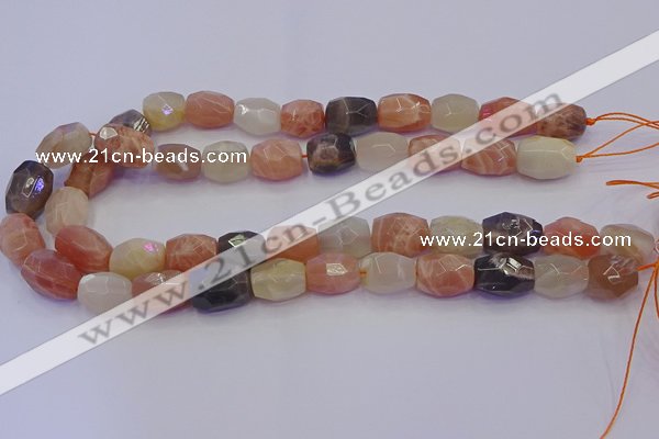 CNG6898 12*16mm - 13*18mm faceted nuggets mixed moonstone beads
