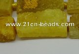 CNG7012 15.5 inches 10*28mm - 12*30mm freeform druzy agate beads