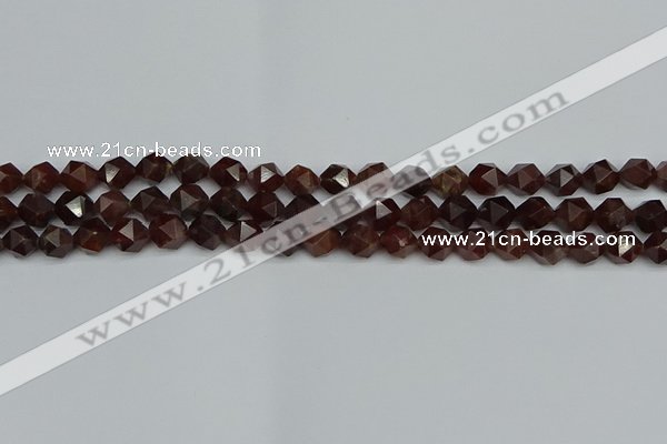 CNG7270 15.5 inches 6mm faceted nuggets orange garnet beads