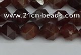 CNG7271 15.5 inches 8mm faceted nuggets orange garnet beads
