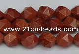 CNG7401 15.5 inches 8mm faceted nuggets goldstone beads