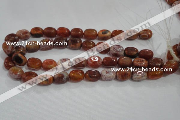 CNG748 15.5 inches 13*18mm nuggets fire agate beads wholesale