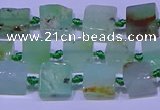 CNG7548 6*8mm - 10*12mm freeform Australia chrysoprase beads