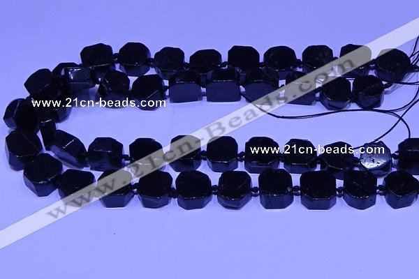 CNG7606 15.5 inches 12*14mm - 15*16mm freeform black tourmaline beads