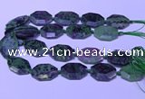 CNG7626 20*30mm - 22*32mm faceted freeform ruby zoisite beads