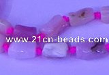 CNG7638 15.5 inches 5*7mm - 8*10mm nuggets pink opal beads