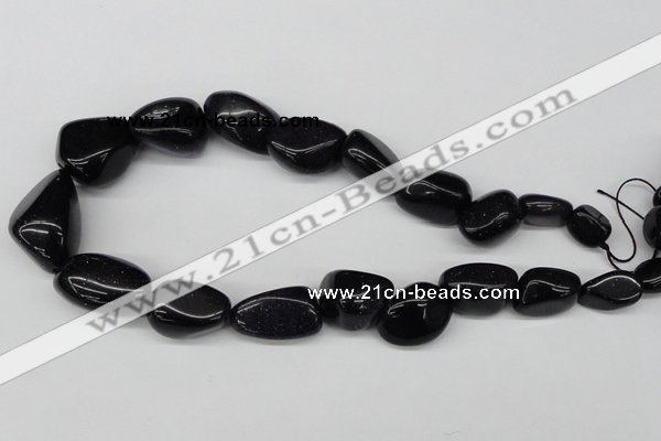 CNG77 15.5 inches 10*14mm - 20*35mm nuggets blue goldstone beads