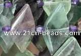 CNG7705 15.5 inches 13*20mm - 15*25mm faceted freeform fluorite beads