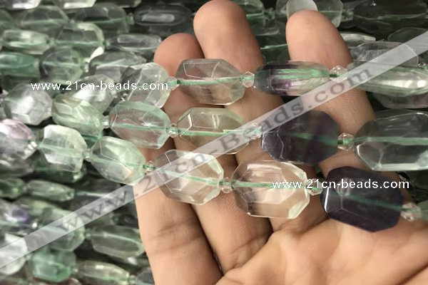 CNG7806 15.5 inches 13*18mm - 18*25mm faceted freeform fluorite beads