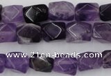 CNG816 15.5 inches 9*12mm faceted nuggets amethyst beads