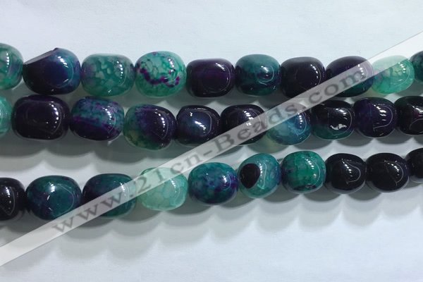 CNG8162 15.5 inches 10*14mm nuggets agate beads wholesale