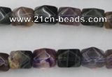 CNG818 15.5 inches 9*12mm faceted nuggets fluorite beads