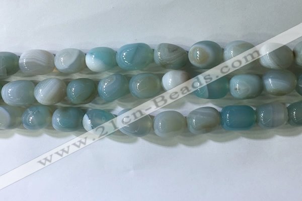 CNG8232 15.5 inches 12*16mm nuggets striped agate beads wholesale