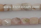 CNG824 15.5 inches 9*12mm faceted nuggets pink opal gemstone beads