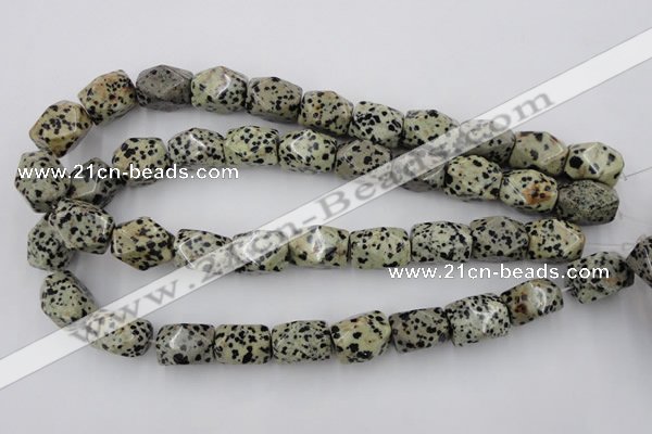 CNG841 15.5 inches 13*18mm faceted nuggets dalmatian jasper beads