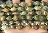 CNG8539 15.5 inches 8*10mm - 9*13mm faceted nuggets rhyolite beads