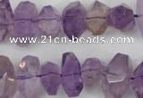 CNG860 15.5 inches 8*12mm – 12*20mm faceted nuggets amethyst beads