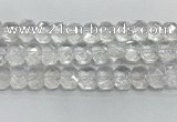 CNG8610 10*13mm - 12*16mm faceted freeform white crystal beads