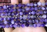 CNG8701 15.5 inches 8mm faceted nuggets amethyst gemstone beads