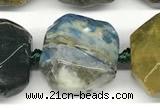 CNG8931 16*17mm - 18*19mm faceted freeform ocean agate beads