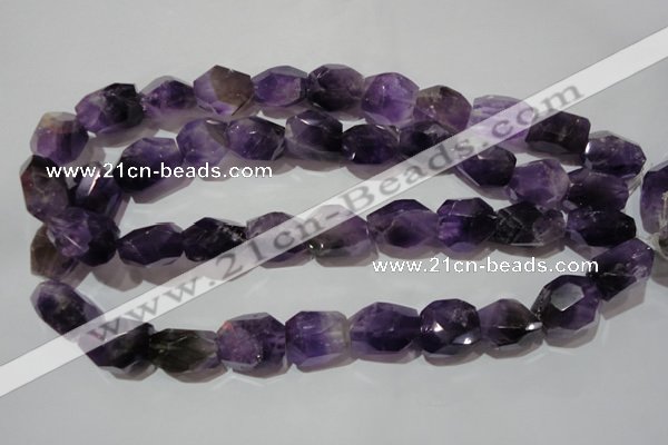 CNG903 15.5 inches 15*20mm – 18*26mm faceted nuggets amethyst beads