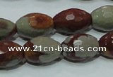 CNJ29 15.5 inches 13*18mm faceted rice natural noreena jasper beads