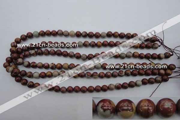 CNJ67 15.5 inches 8mm round noreena jasper beads wholesale