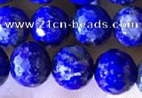 CNL1707 15.5 inches 8mm faceted round lapis lazuli beads