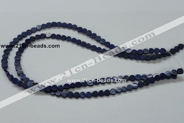 CNL241 15.5 inches 6*6mm heart natural lapis lazuli beads wholesale