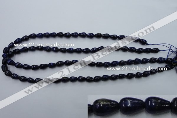 CNL615 15.5 inches 6*10mm teardrop natural lapis lazuli gemstone beads