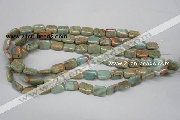 CNS146 15.5 inches 12*16mm rectangle natural serpentine jasper beads