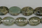 CNS241 15.5 inches 12*16mm oval natural serpentine jasper beads