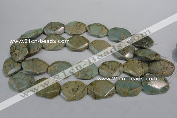 CNS263 15.5 inches 22*30mm octagonal natural serpentine jasper beads