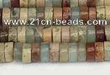 CNS318 15.5 inches 2.5*4mm heishi serpentine jasper beads