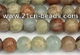 CNS330 15.5 inches 4mm round serpentine jasper beads wholesale