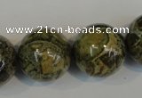 CNS508 15.5 inches 20mm round natural serpentine jasper beads