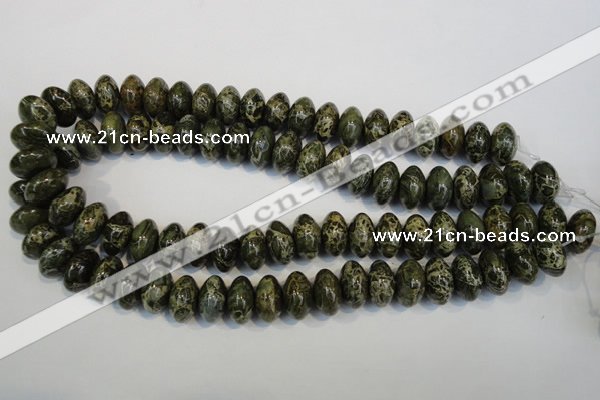 CNS515 15.5 inches 10*16mm rondelle natural serpentine jasper beads