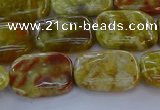 CNS671 15.5 inches 12*16mm rectangle green dragon serpentine jasper beads