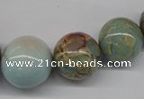 CNS70 15.5 inches 12mm - 24mm round natural serpentine jasper beads