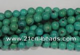 CNT205 15.5 inches 6mm round natural turquoise beads wholesale