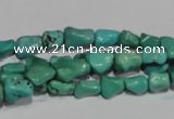 CNT236 15.5 inches 7*9mm bone natural turquoise beads wholesale