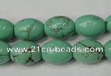 CNT370 15.5 inches 12*16mm rice turquoise beads wholesale