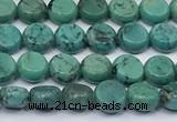 CNT558 15.5 inches 6mm flat round turquoise gemstone beads