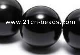 COB06 16 inches 16mm round black obsidian gemstone beads wholesale