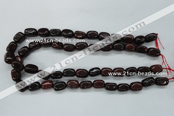 COJ14 15.5 inches 10*15mm nuggets blood jasper gemstone beads